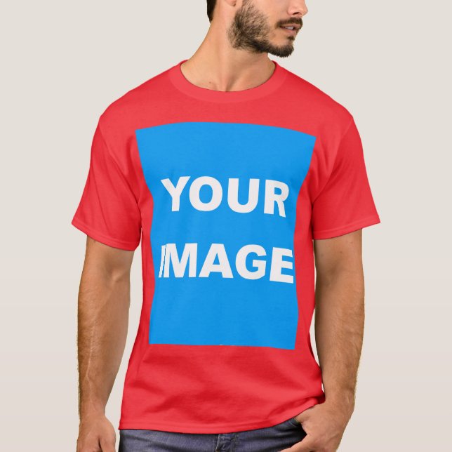 T-shirt Rouge Ajouter votre image photo logo photo (Devant)