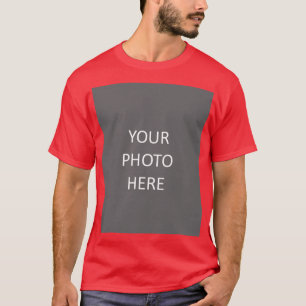T-shirt Rouge Ajouter votre image photo logo photo