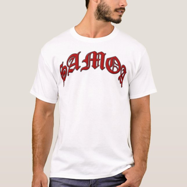 T-shirt Rouge arqué du SAMOA (Devant)