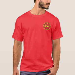 T-shirt Rouge assyrien d'empire et chemise ronde de joint