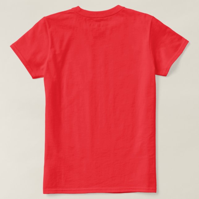 T-Shirt Rouge Basique pour Femmes (Design dos)