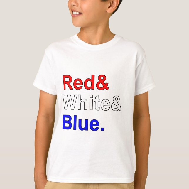 T-shirt Rouge Blanc Bleu | Couleurs du drapeau américain (Devant)
