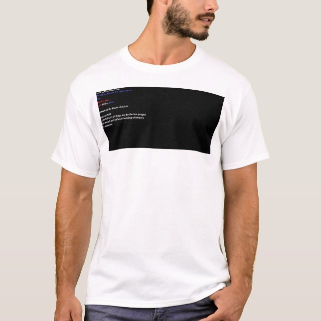 T-shirt Rouge. Blanc. Bleu. Le Sang. (Devant)