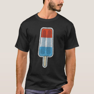 T-shirt Rouge Blanc bleu Popsicle T Shirt Célébrer 4e de J