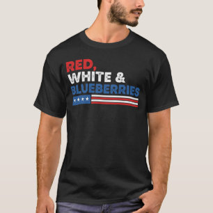 T-shirt Rouge blanc et bleuets Patriot USA Drapeau rouge w