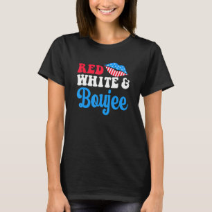 T-shirt Rouge Blanc Et Boujee 4 juillet Drapeau Américain