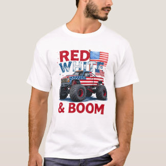 T-shirt Rouge Blanc Et Boum Tee, 4 juillet Chemise Drôle