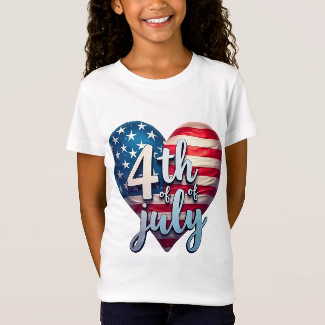 T-Shirt Rouge, blanc et gras : Collection d'impression pat (Devant)