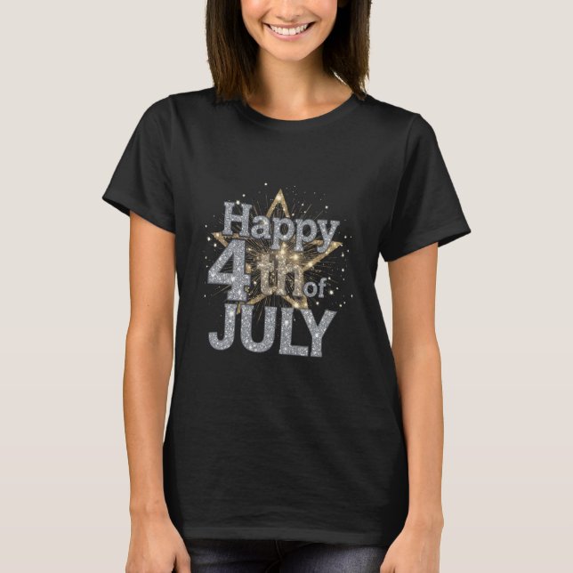 T-shirt Rouge, blanc et gras : Collection d'impression pat (Devant)