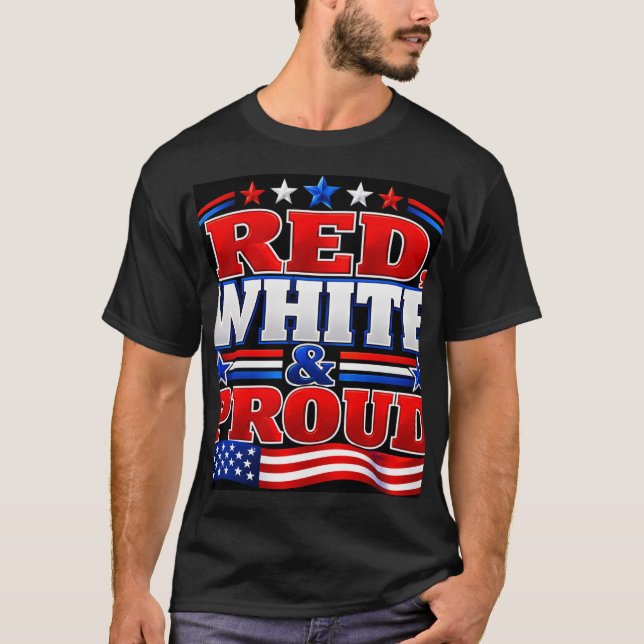 T-shirt Rouge Blanc & Fier (Devant)