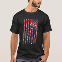 Rouge Blanc Léopard Tie Dye Patriotique USA Ameri