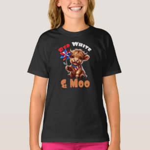 T-shirt Rouge Blanc & Moo, 4 juillet Enfants