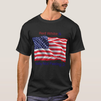 T-shirt Rouge Blanc & Vraiment Pas D'humeur
