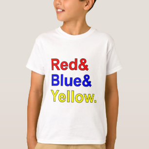 T-shirt Rouge Bleu Jaune Couleurs Primaires