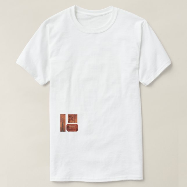 T-shirt Rouge Brun Flau (Design devant)