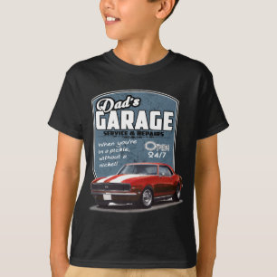 T-shirt Rouge Camaro du garage du papa