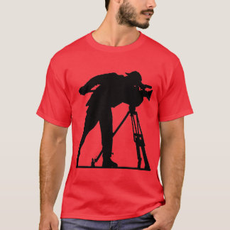 T-shirt Rouge "cameraman "