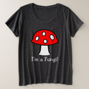T-shirt rouge champignons plus taille