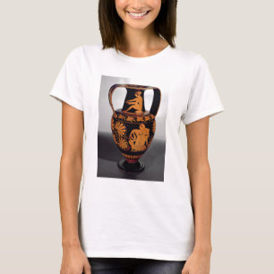 T-shirt Rouge-chiffre amphora de grenier dépeignant un