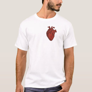 T-Shirt Rouge Cœur Anatomique Vintage
