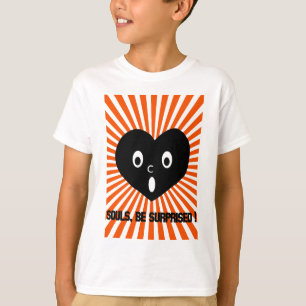 T-shirt rouge coeur et blanc