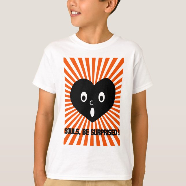 T-shirt rouge coeur et blanc (Devant)