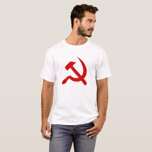 T-shirt Rouge Communism hammer and Sickle