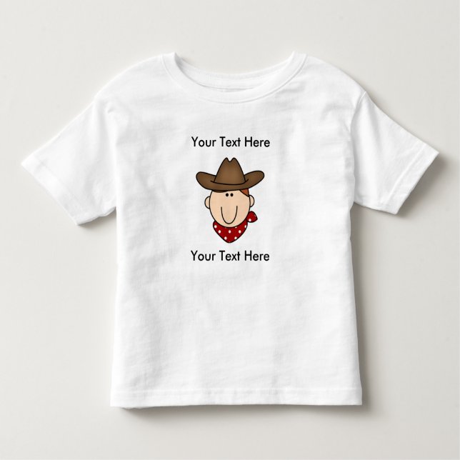 T-shirt rouge Cowboy personnalisé (Devant)