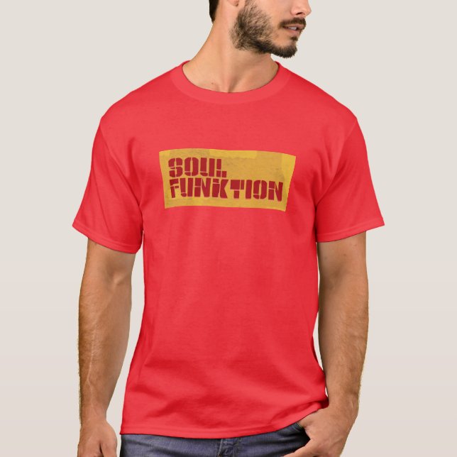 T-shirt Rouge de bloc de l'ÂME FUNKTION (Devant)