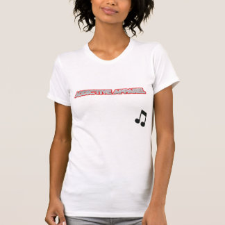 T-shirt Rouge de bloc de LOGO d'aa, T adapté des femmes
