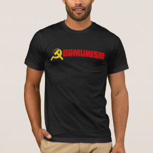 T-shirt Rouge de Bumpersticker - d'Obamunism