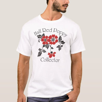 T-shirt rouge de collecteur de pavot de Hall des