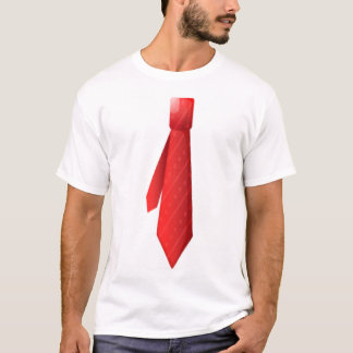 T-shirt rouge de cravate