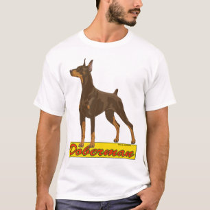 T-shirt Rouge de dobermann