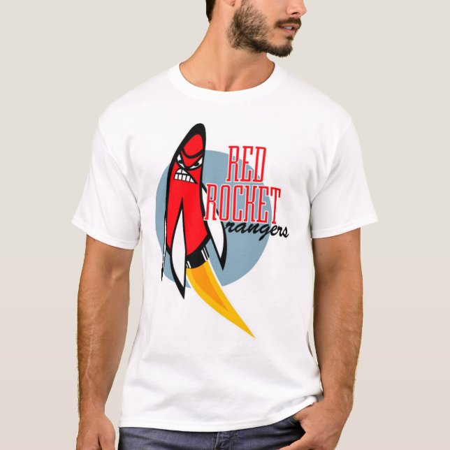 T-shirt rouge de gardes forestières de Rocket (Devant)
