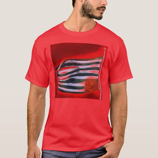 T-shirt rouge de liberté (Devant)