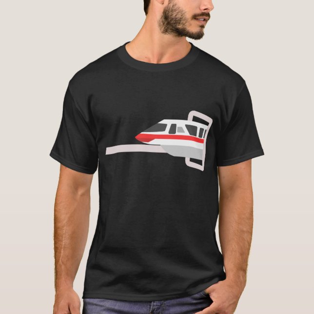 T-shirt Rouge de monorail (Devant)