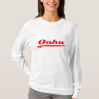 T-shirt Rouge de planche de surf d'Oahu