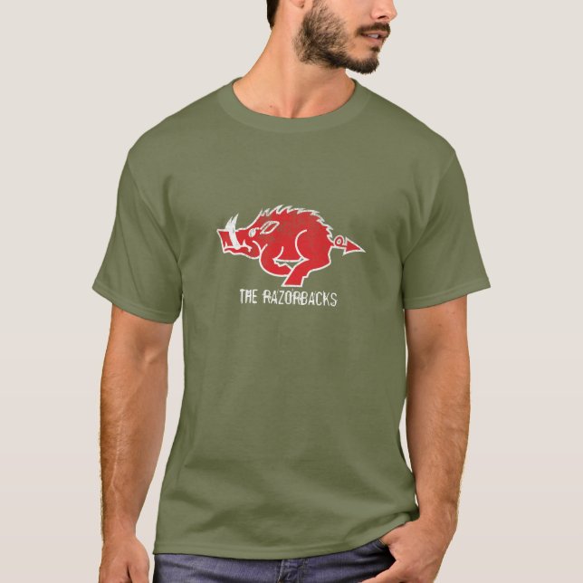 T-shirt rouge de porc (Devant)