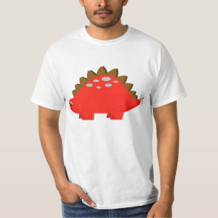 T-shirt rouge de Stegosaurus