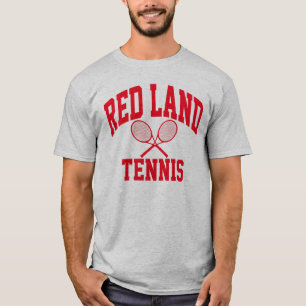 T-shirt rouge de tennis de terre