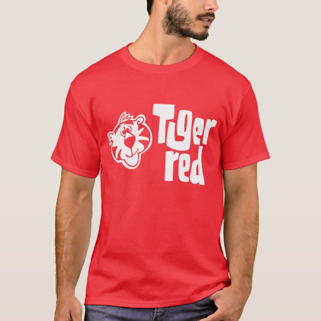 T-shirt Rouge de tigre (Devant)