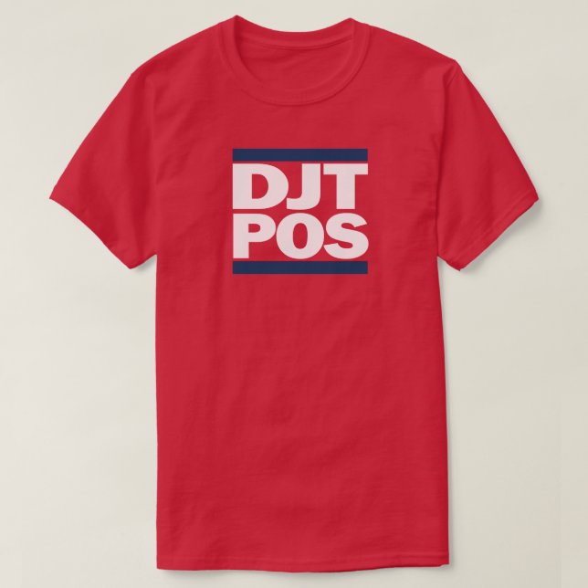 T-shirt rouge DJT-POS (Design devant)