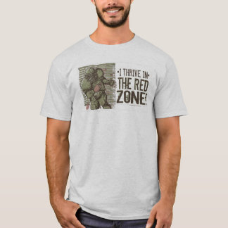 T-shirt rouge du football de zone