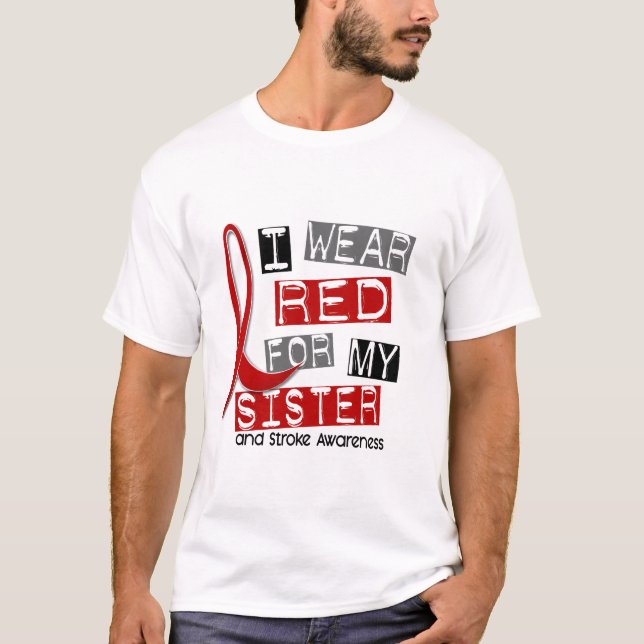 T-shirt ROUGE d'USAGE de la course I POUR MA SOEUR 37 (Devant)