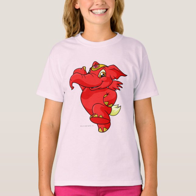 T-shirt Rouge éléphante (Devant)