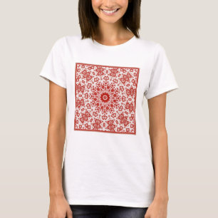 T-shirt rouge et blanc, bandana ethnique