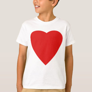 T-shirt Rouge et Blanc Love Heart Design.