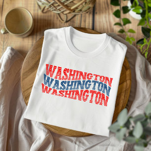 T-shirt rouge et bleu Boho Patriotic Washington