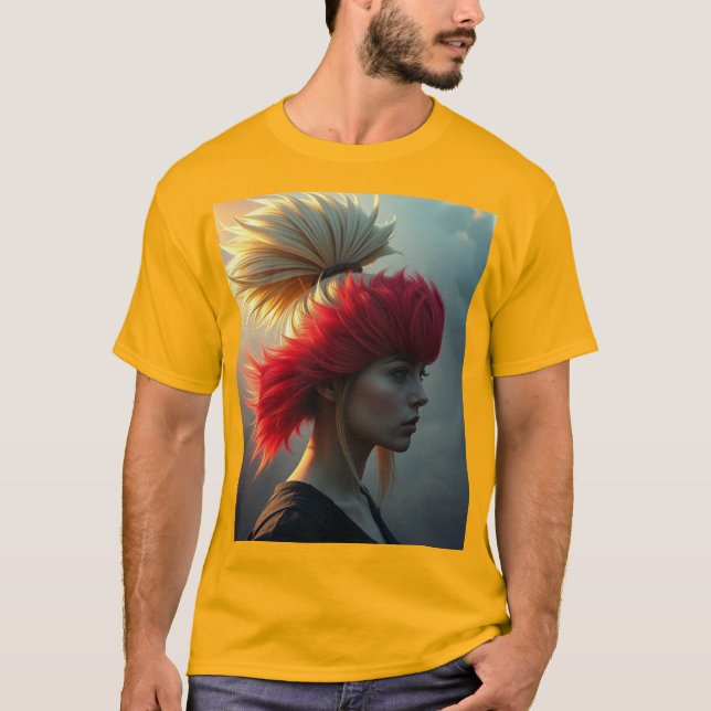 T-shirt Rouge et blonde (Devant)